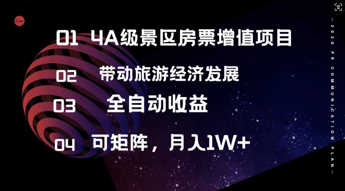 4A级景区房票增值项目  带动旅游经济发展 全自动收益 可矩阵 月入1w+